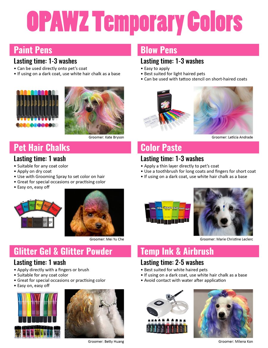 dog safe dye from opawz creative grooming