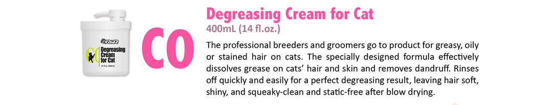 cat degreasing cream for cat grooming