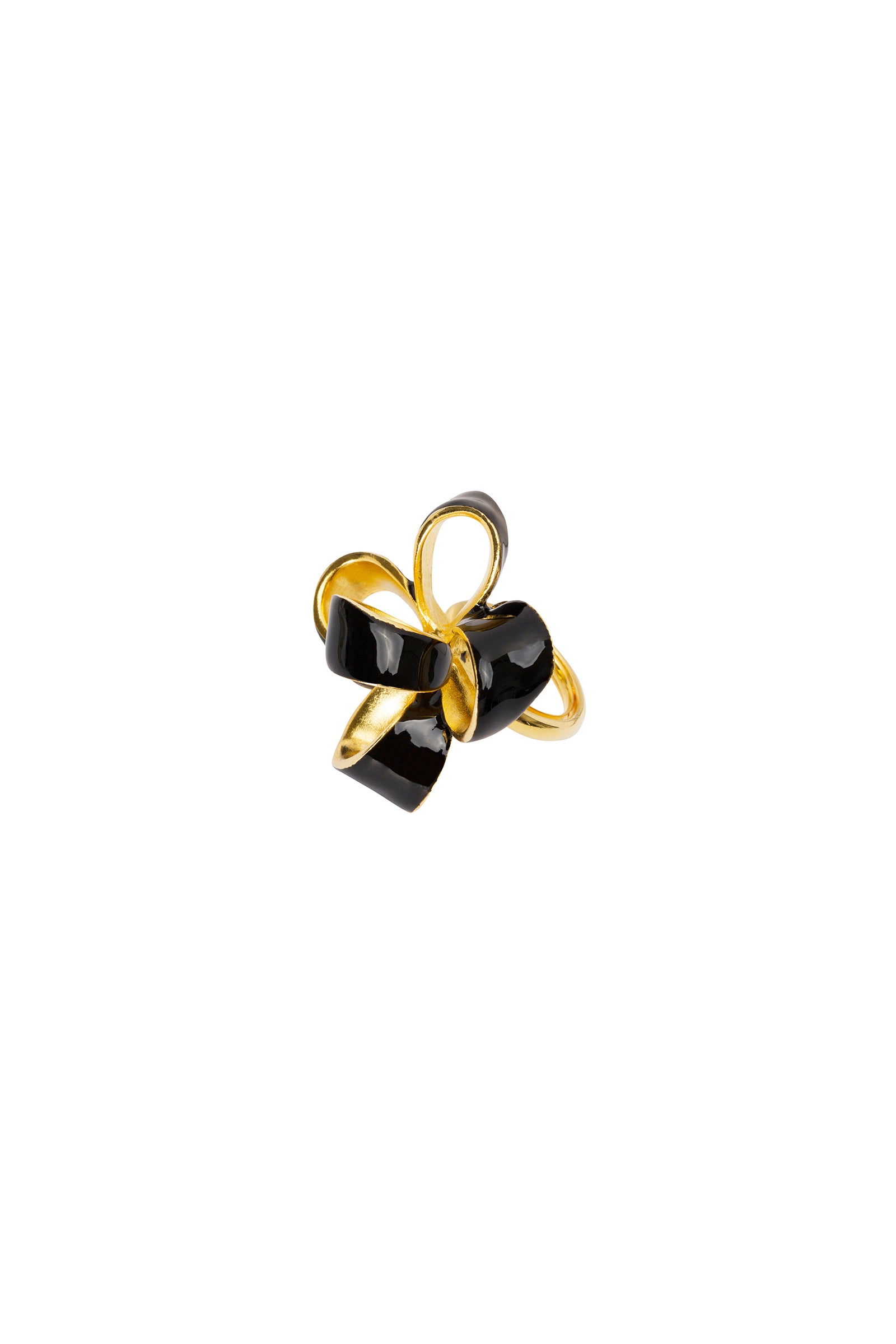 KJL BOW ENAMEL ADJUSTABLE RING