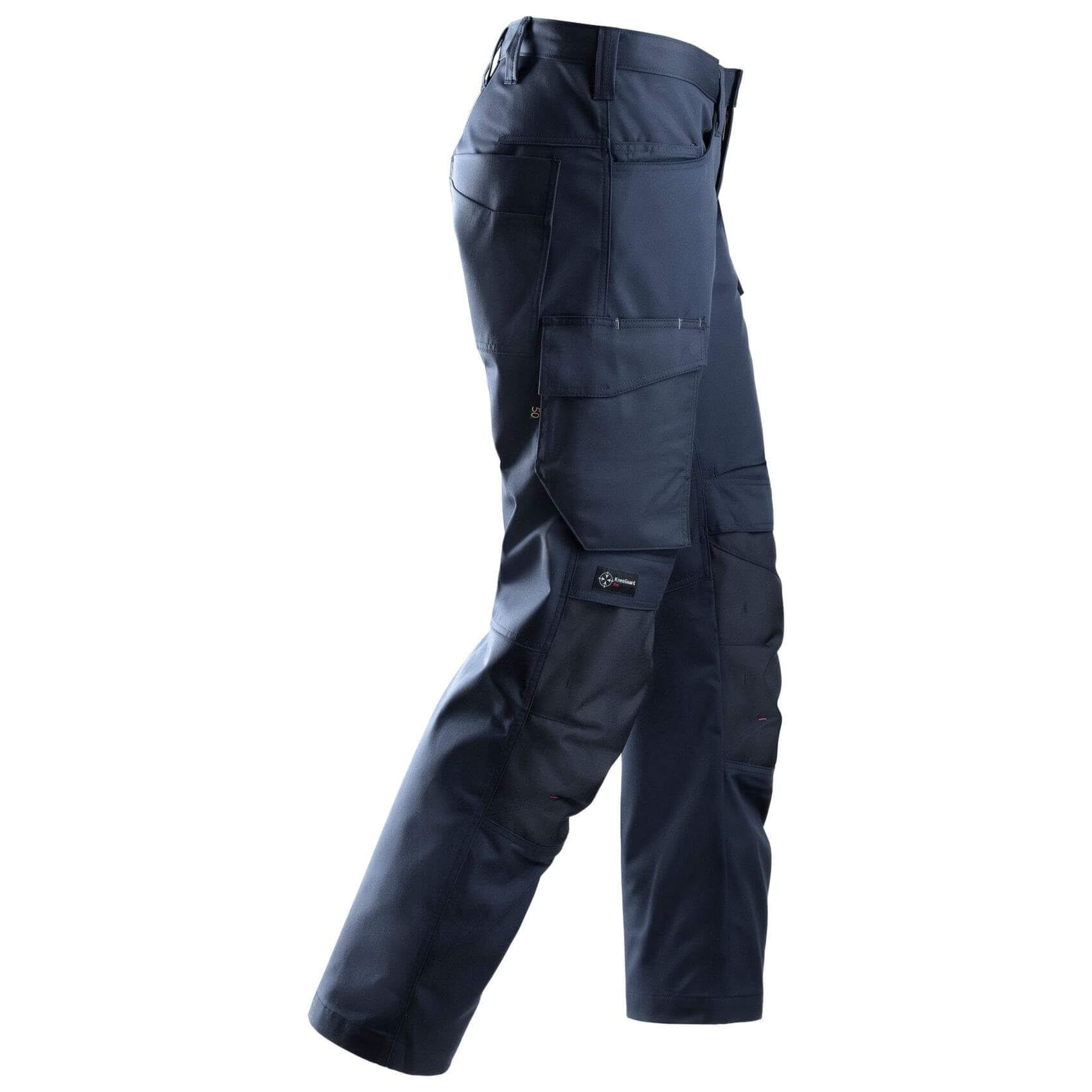Snickers 6801 Service Trousers With Knee Pad Pockets Navy