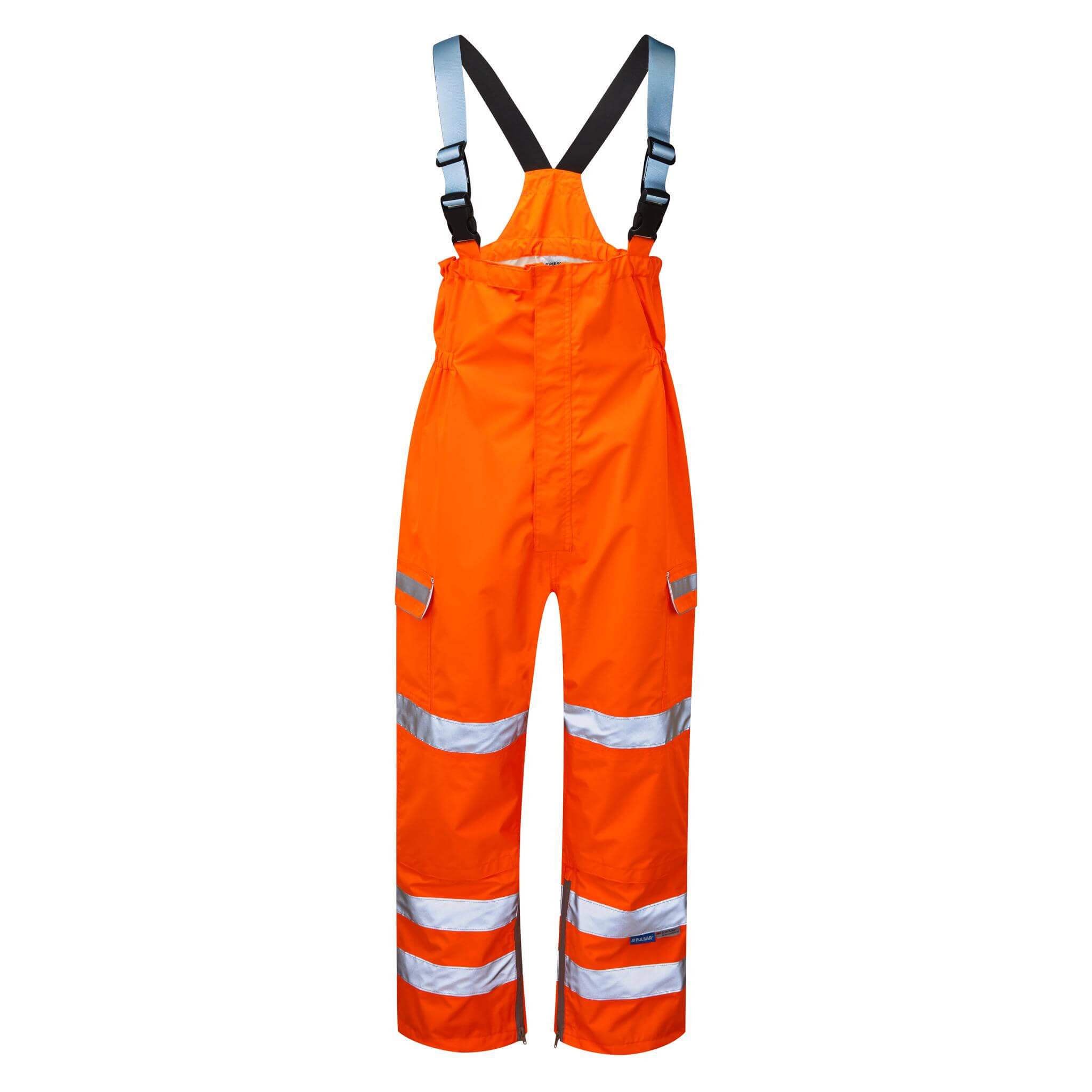 PULSAR PR504 Rail Spec Foul Weather Hi Vis Waterproof Bib and Brace Trousers - Sale