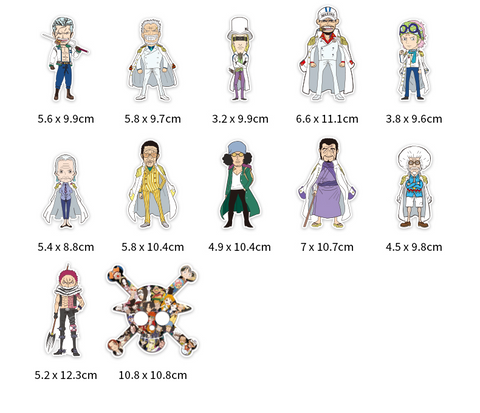 One piece x Panson Works mini sticker Complete Set (12 pieces) animated  cartoon character STICKER mail order (japan import)