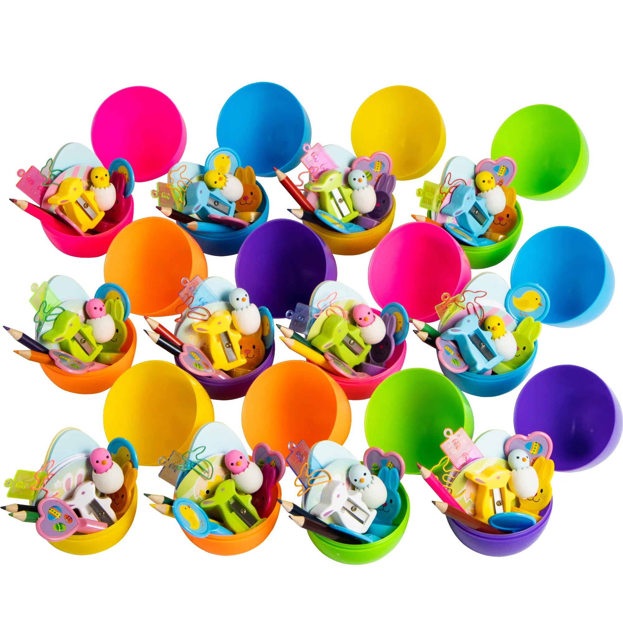 132Pcs Toys Sets Prefilled Easter Eggs