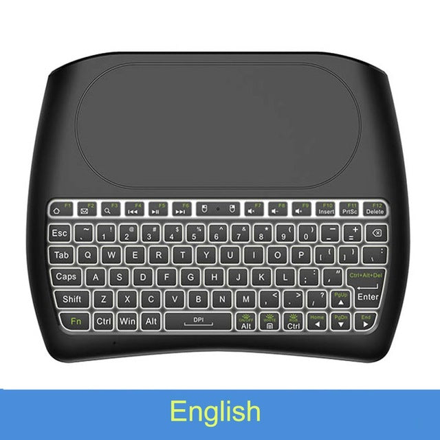 VONTAR Backlight D8 Pro Plus i8 English 2.4GHz Wireless Mini Keyboard Air Mouse Touchpad Controller for Android TV BOX