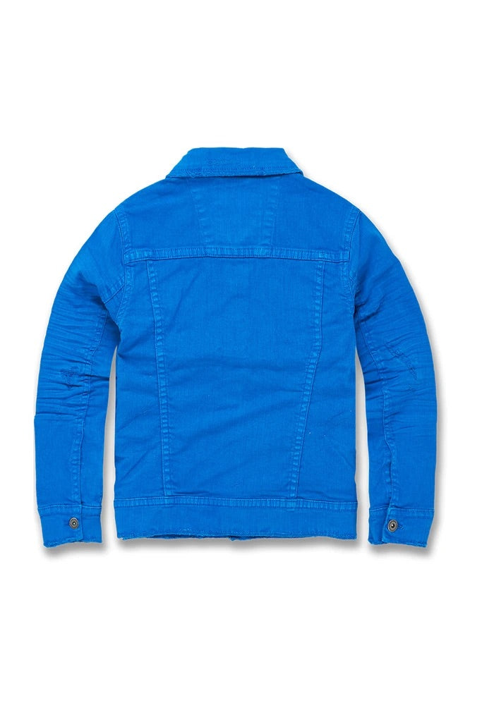 KIDS TRIBECA TWILL TRUCKER JACKET (ROYAL) JJ900RK