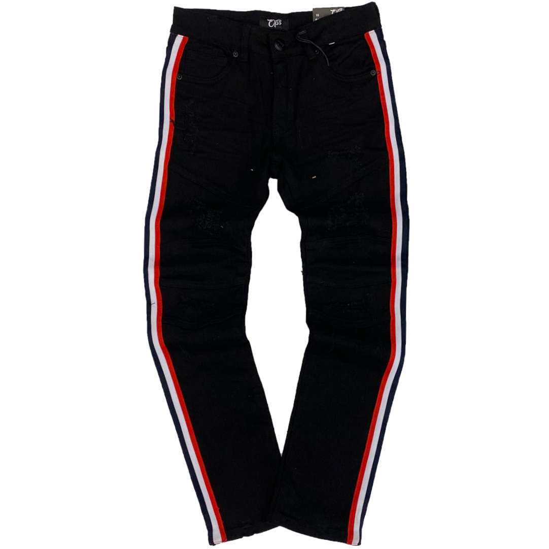 Kids line jeans (Navy/red/white)