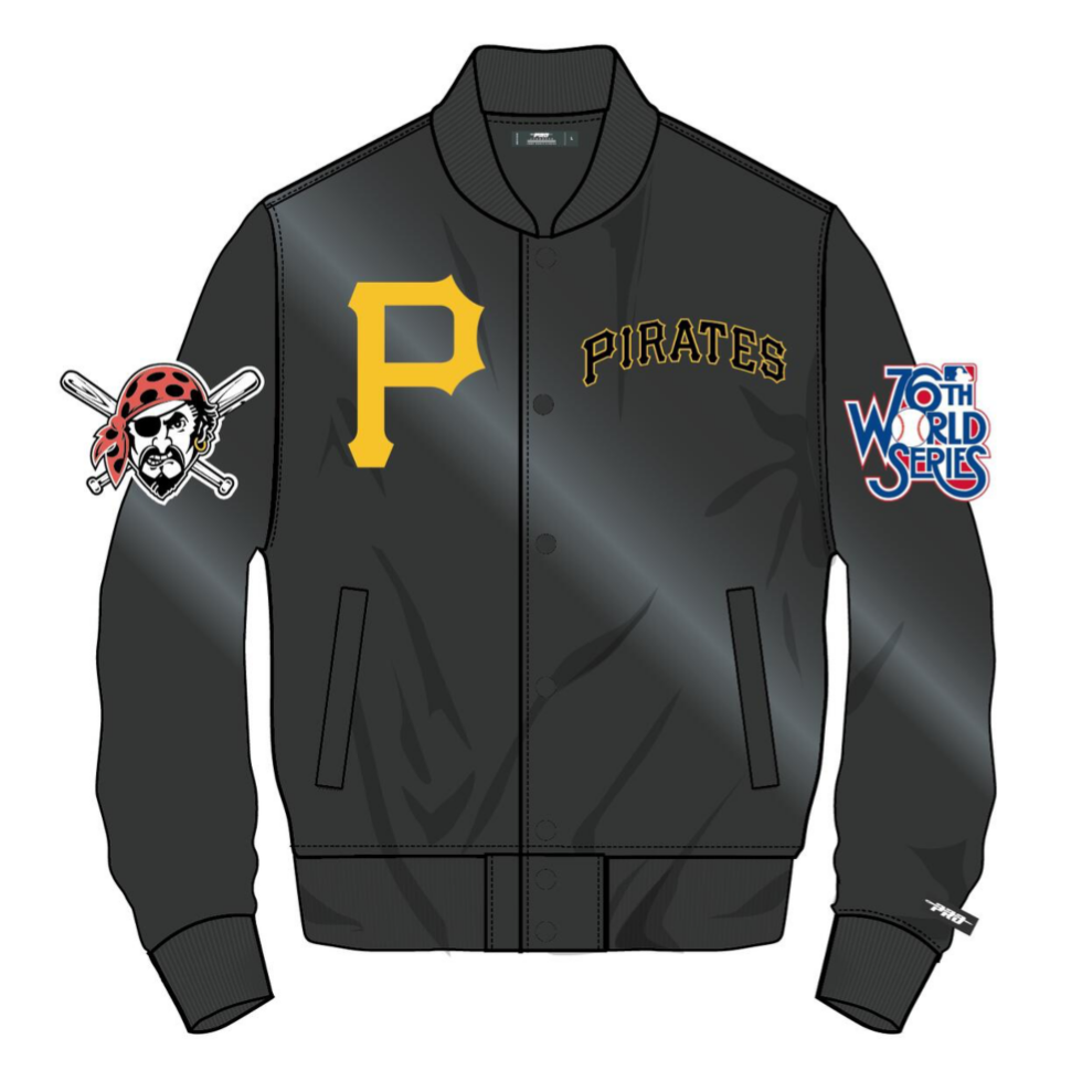 PITTSBURGH PIRATES CHEST HIT LOGO SATIN JACKET