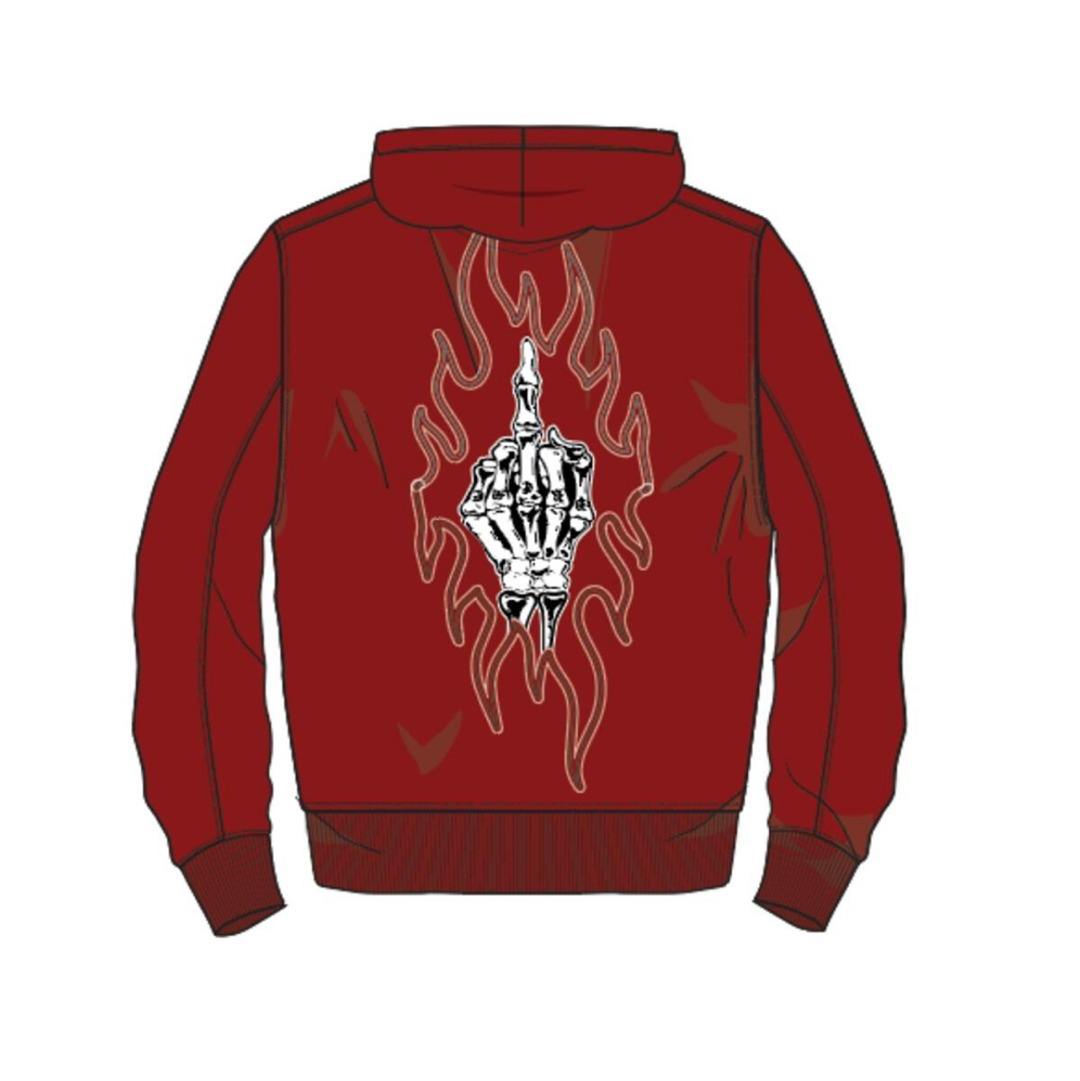 Skeleton hoodie (Red)