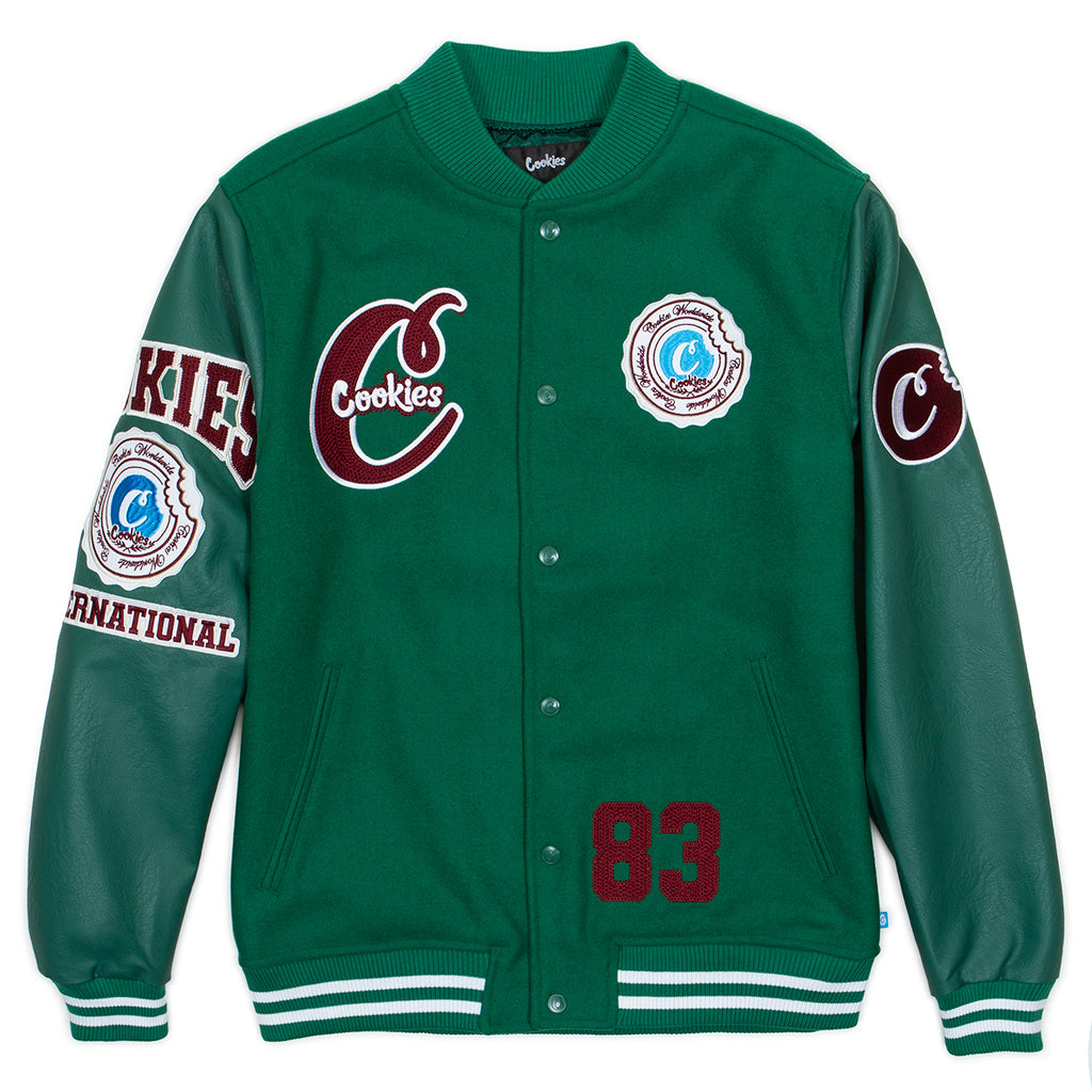 Double up letterman jacket (Green)