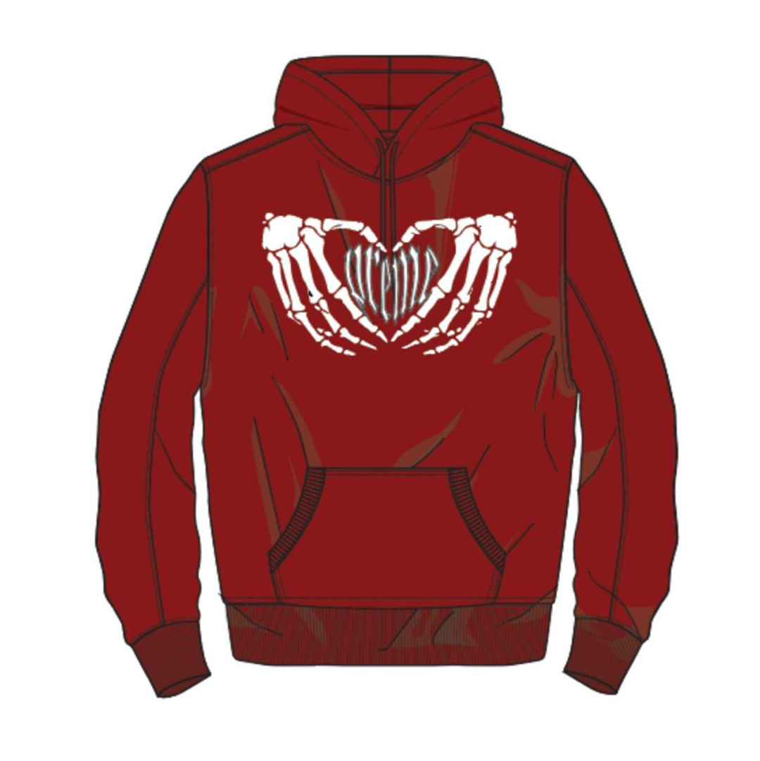 Skeleton hoodie (Red)