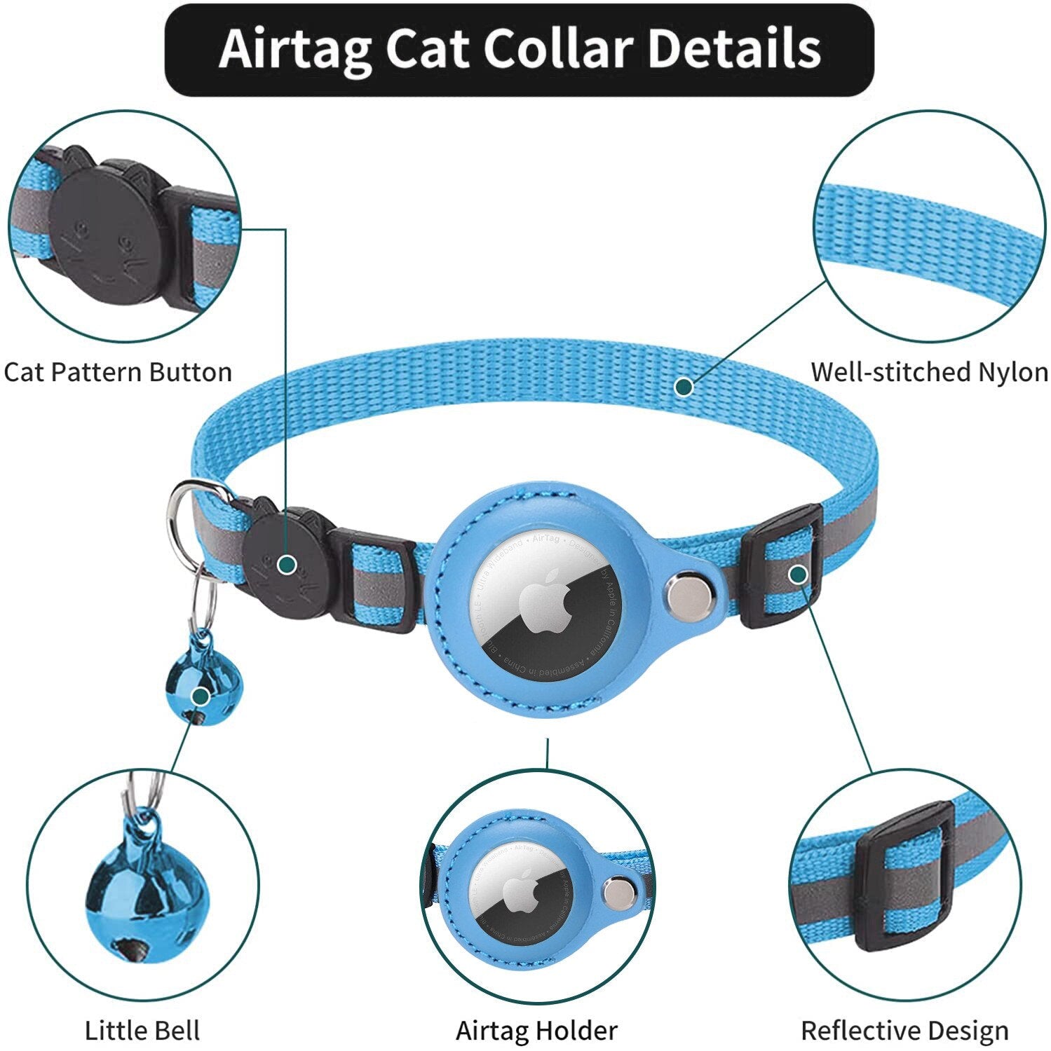 Anti-Lost Cat AirTag Collar