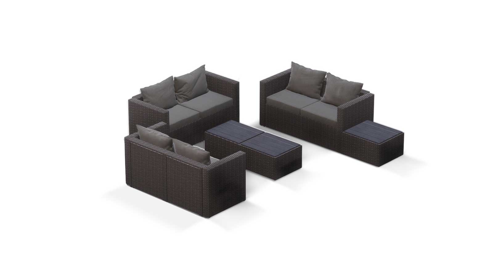 Transformer Patio Conversation Set - Modular 9 Piece to 15