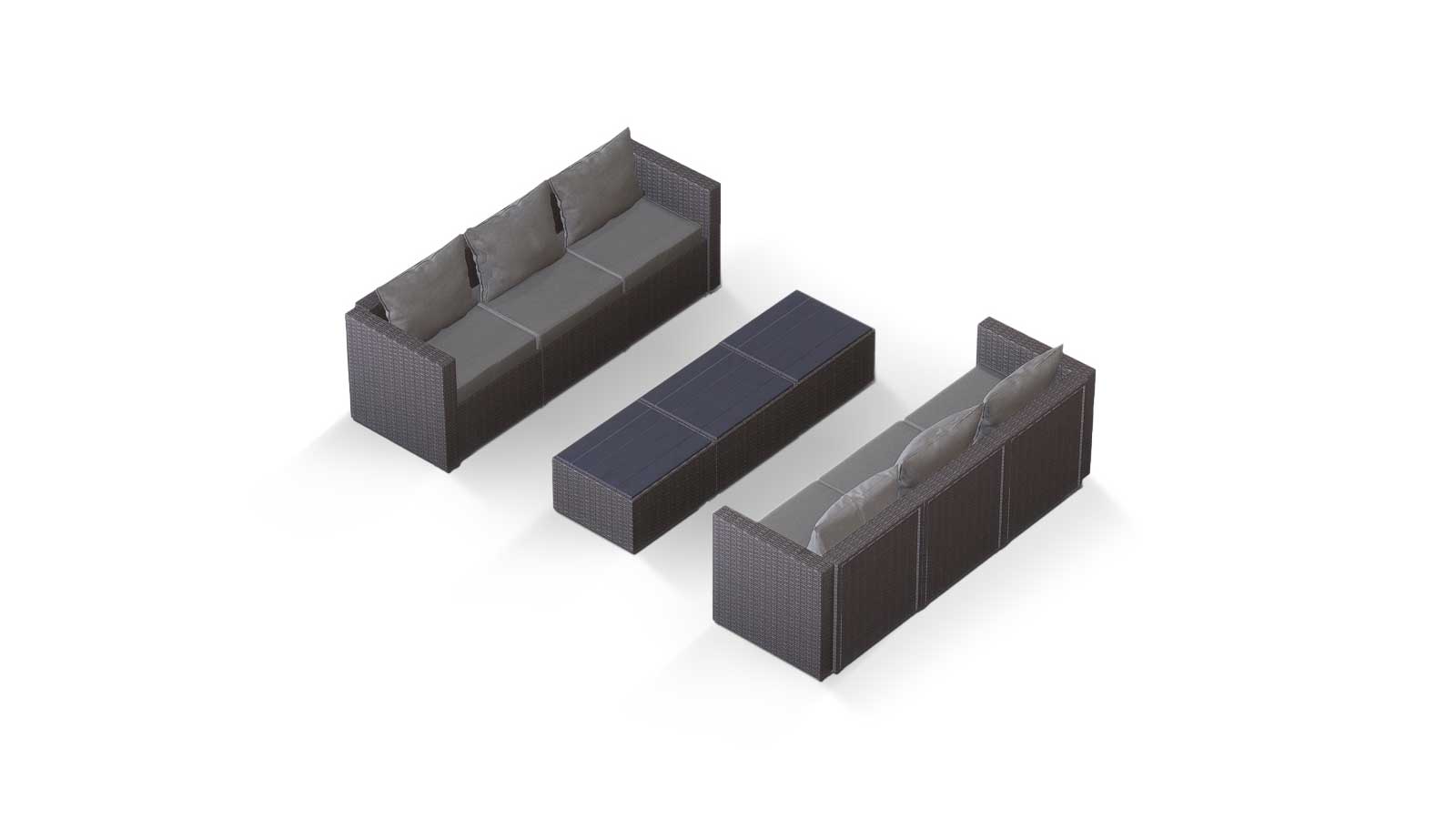 Transformer Patio Conversation Set - Modular 9 Piece to 15