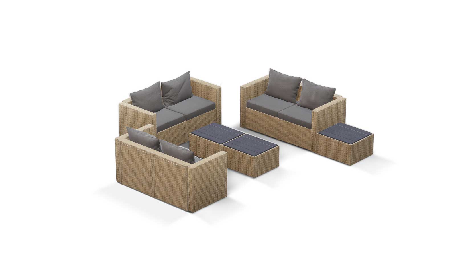 Transformer Patio Conversation Set - Modular 9 Piece to 15