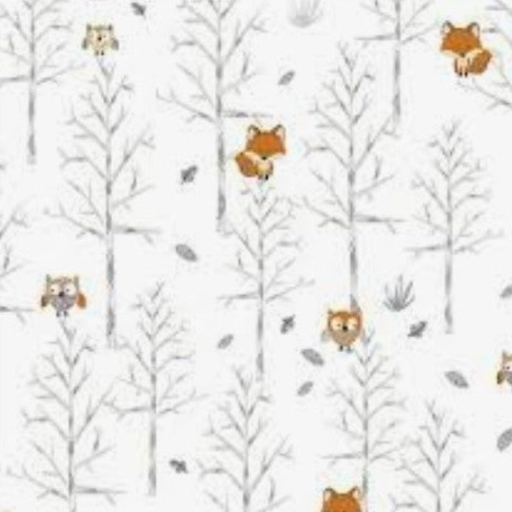 Owl and Fox Treetop Fun Swaddle Blanket