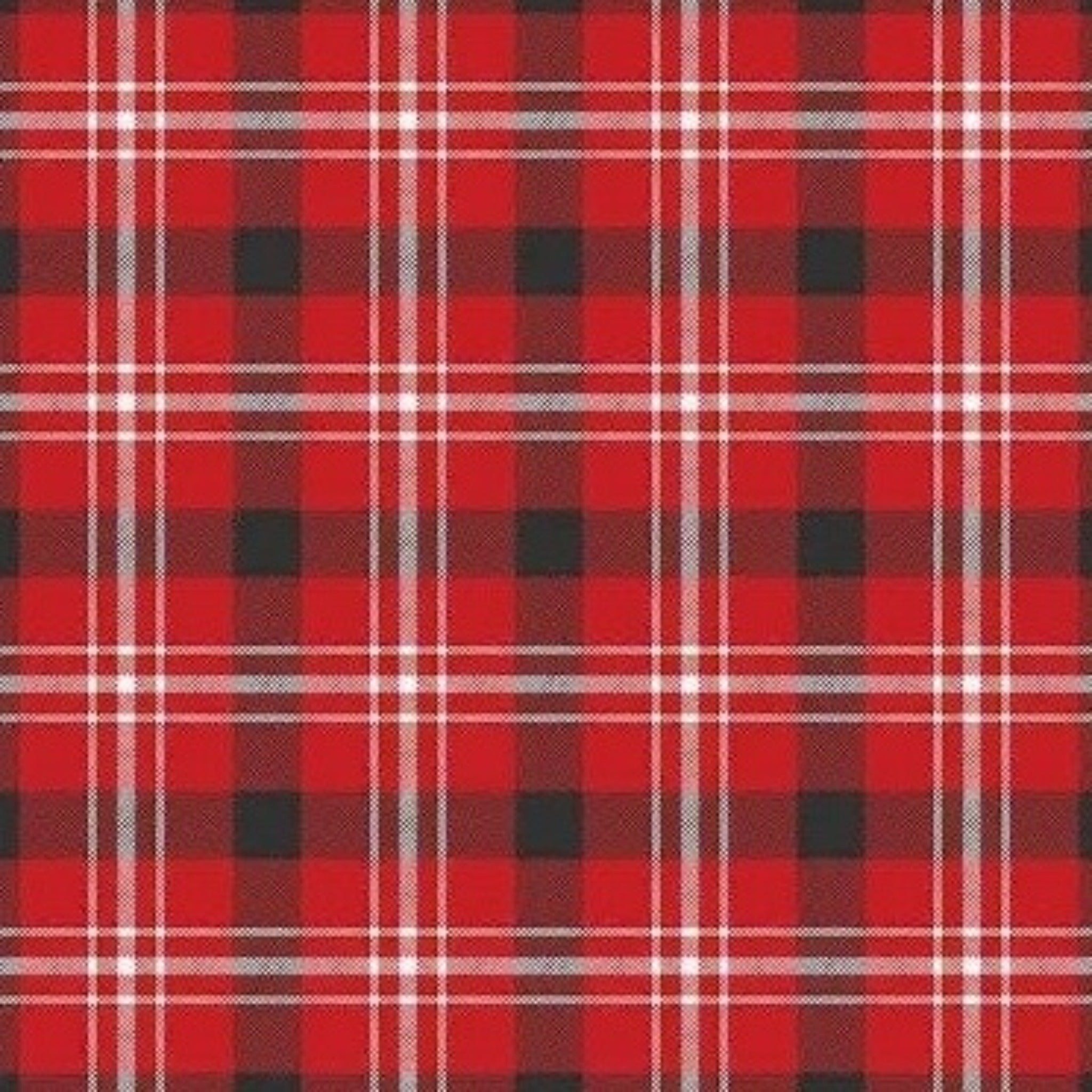 Into the Woods Tartan Red Quilting Cotton