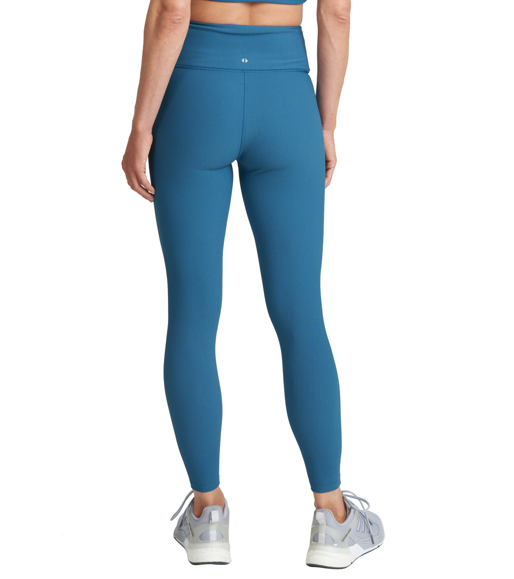 Thrive Societe Rib 7/8 Legging Blue Coral