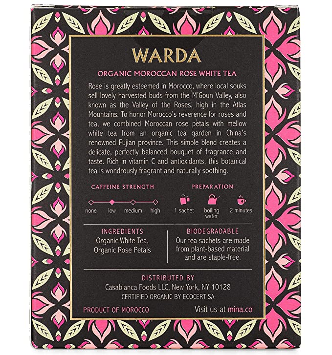 Mina Warda Organic Moroccan Rose White Tea