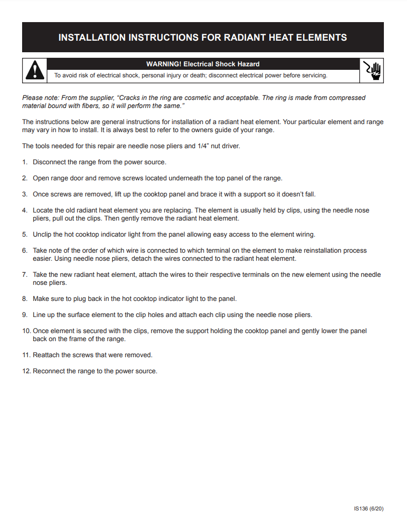 WB30T10135 Dual Range Element