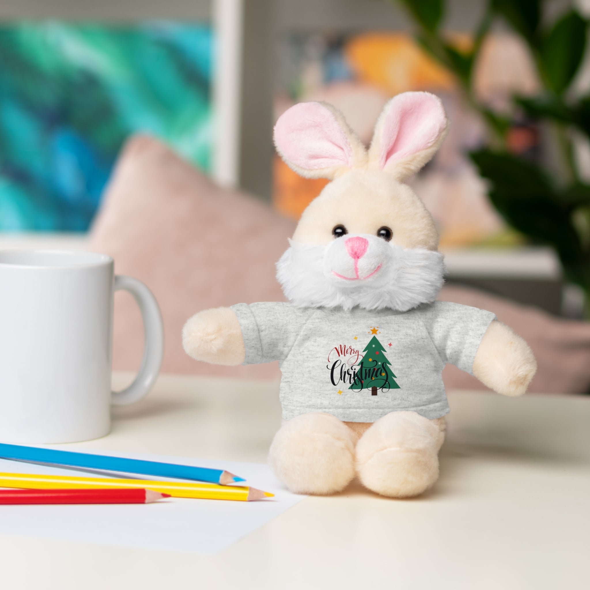 Stuffed Animals with Christmas Tee