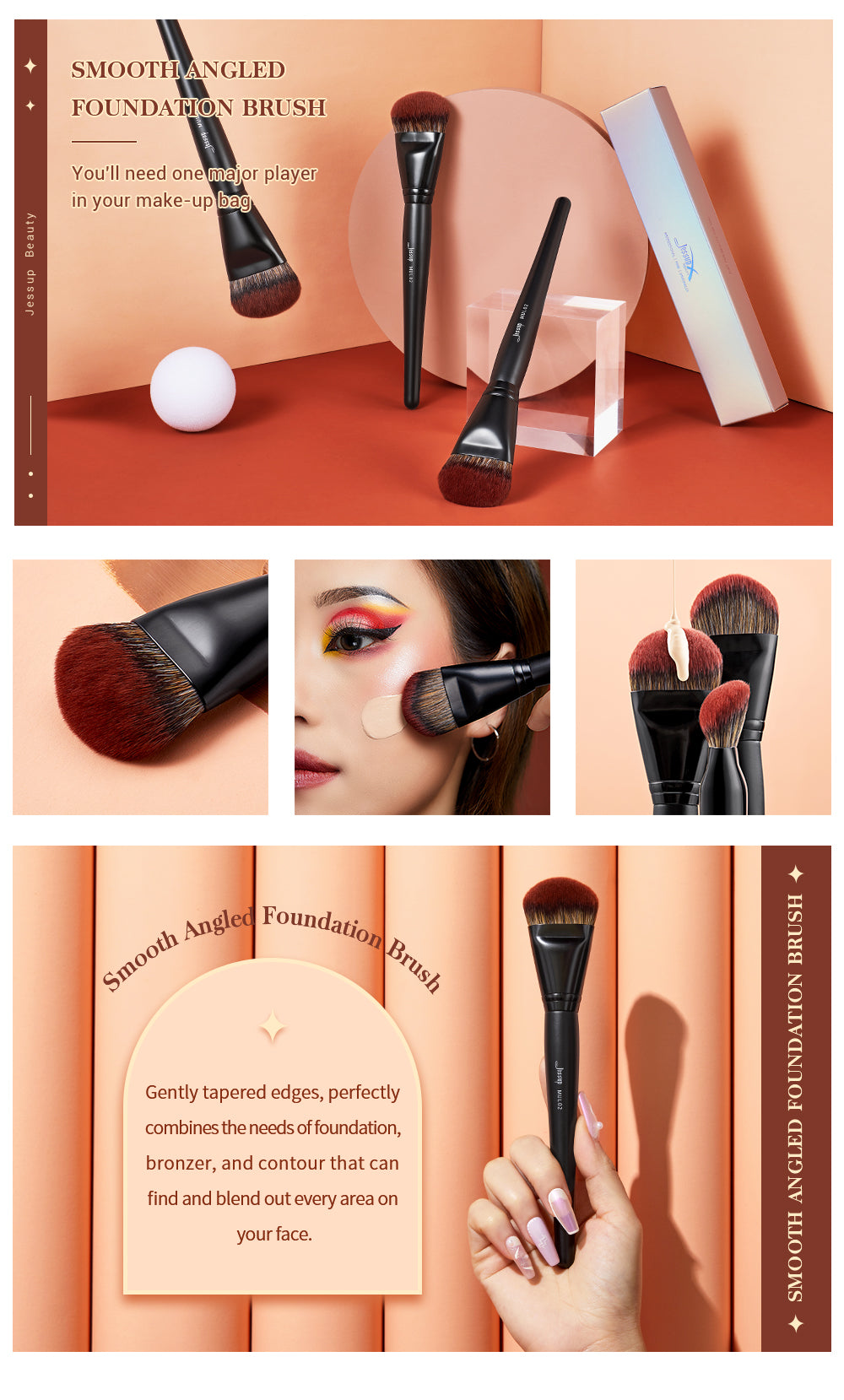 Jessup dense foundation makeup brush