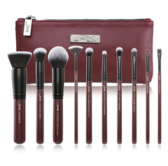 Jessup travel makeup brush set with case