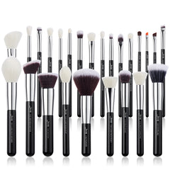 Jessup professional black makeup brush set T175 natural hair
