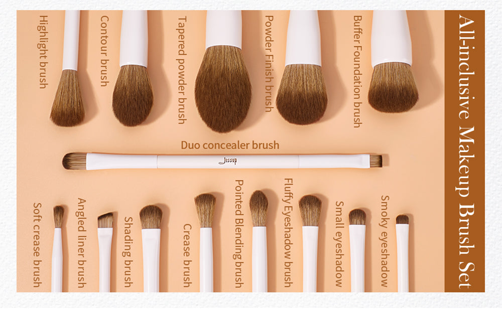 Jessup elegant makeup brush set