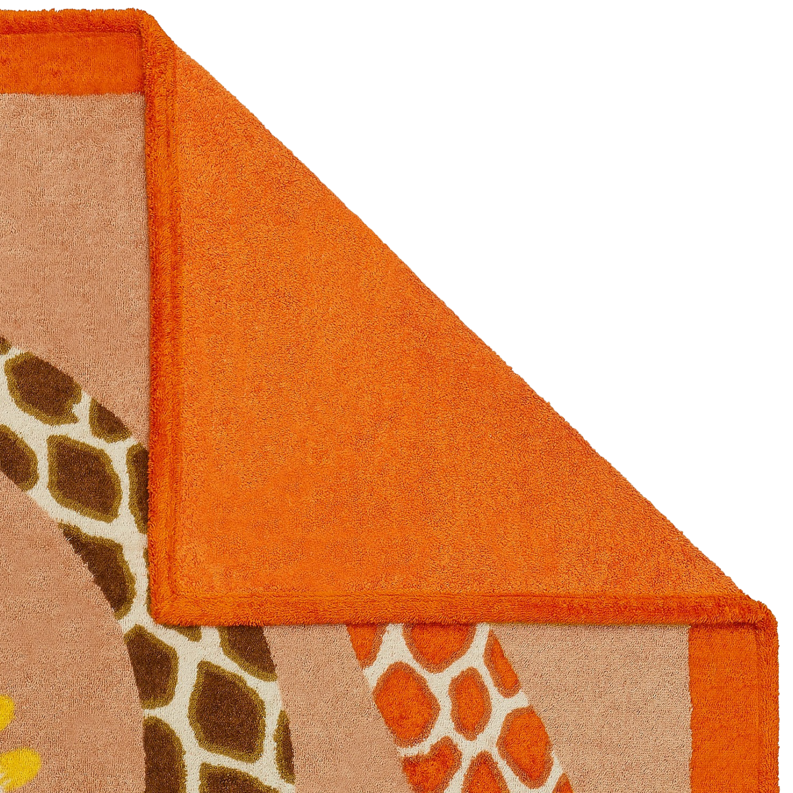 Orange Giraffe Sisters Beach Towel