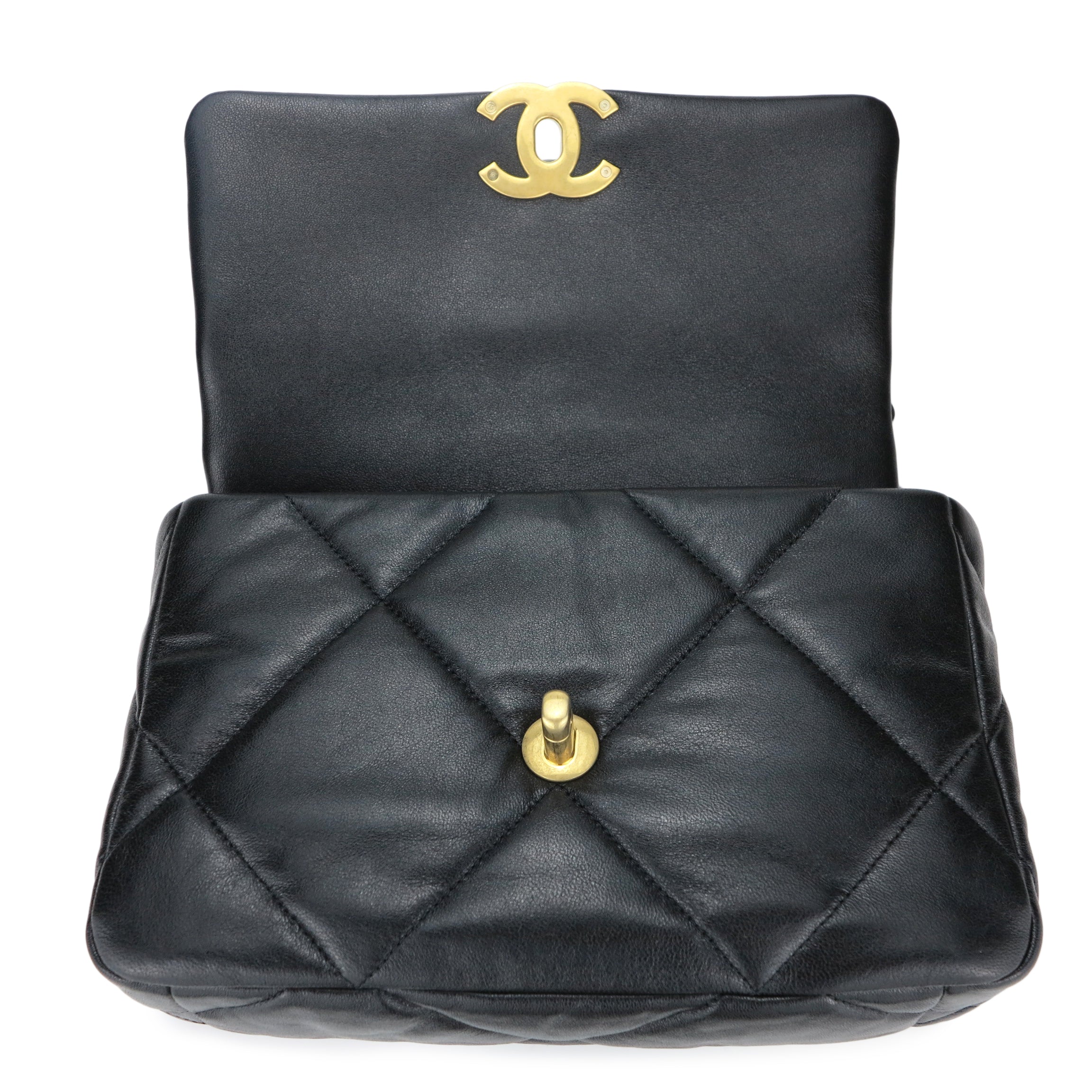 CHANEL 19 Small Flap Bag in Black Lambskin