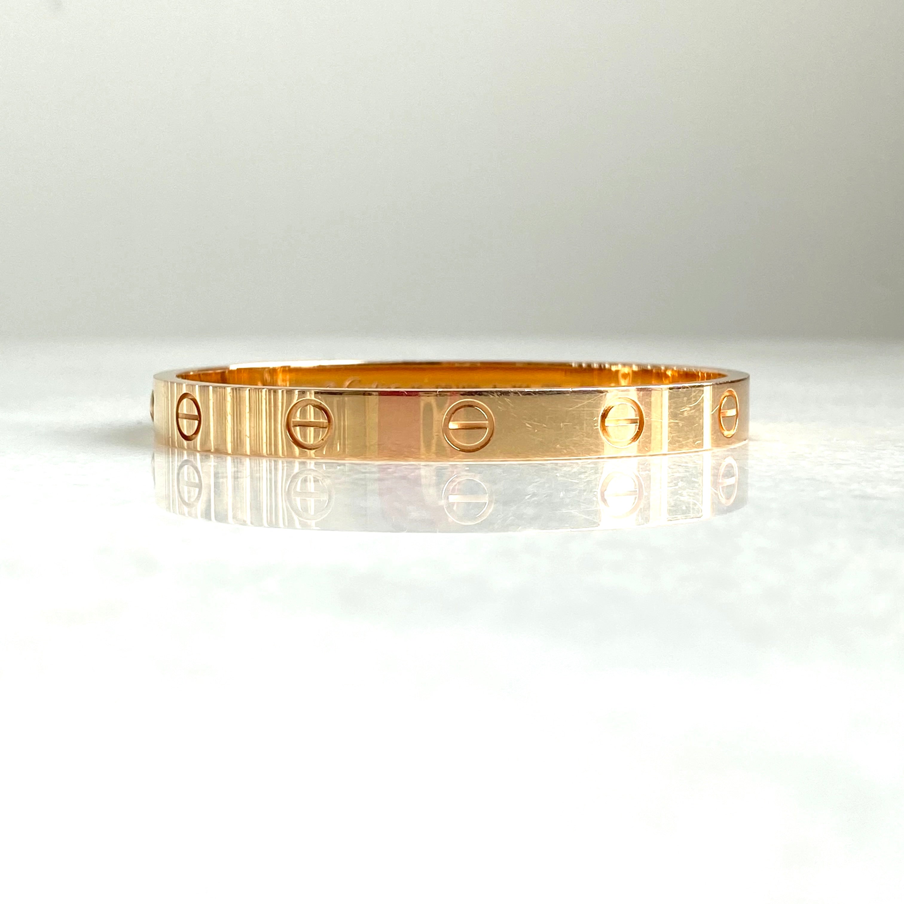 Love Bracelet in 18k Pink Gold Sz 16
