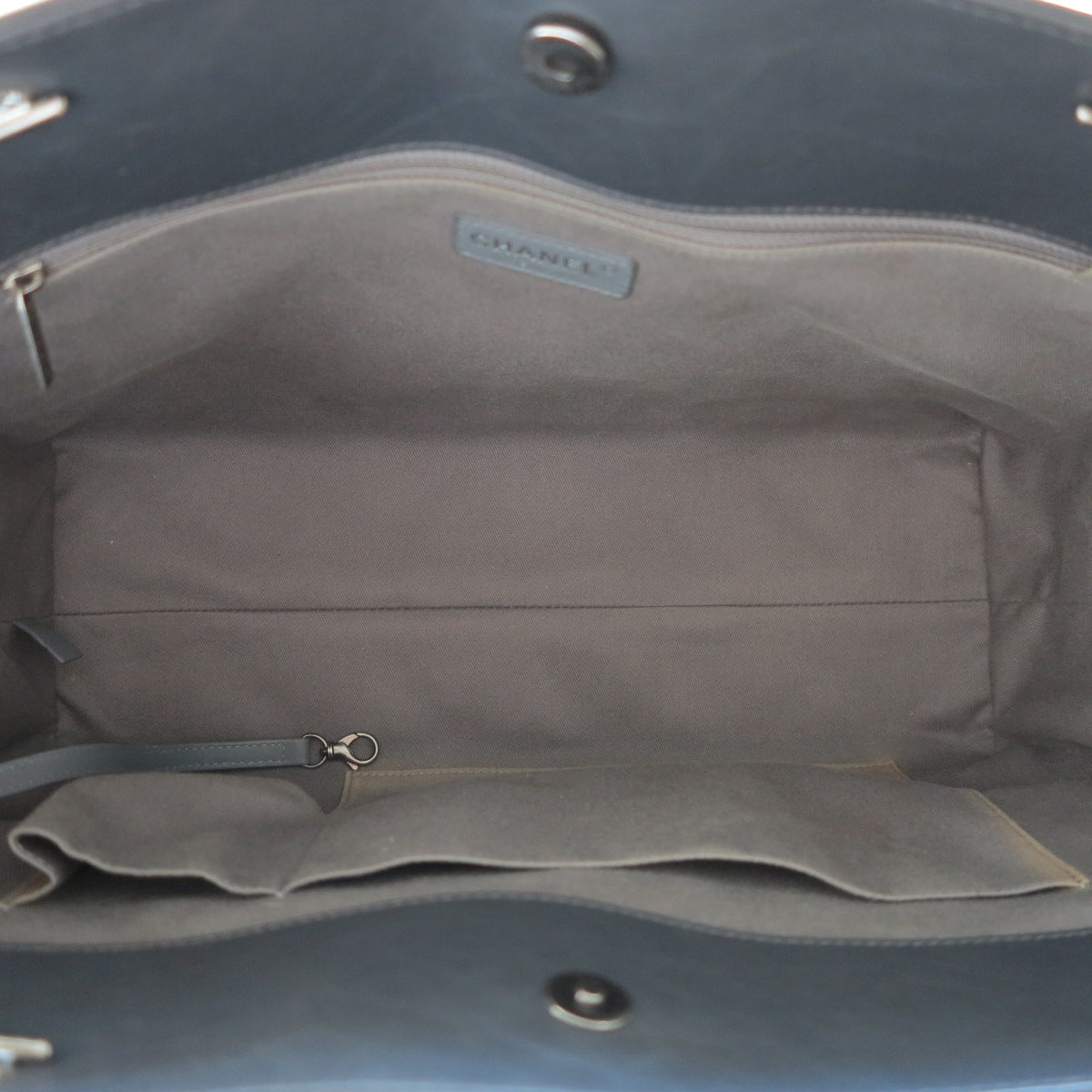 Large 2.55 Reissue Shopping Tote in Charcoal Grey Aged Calfskin