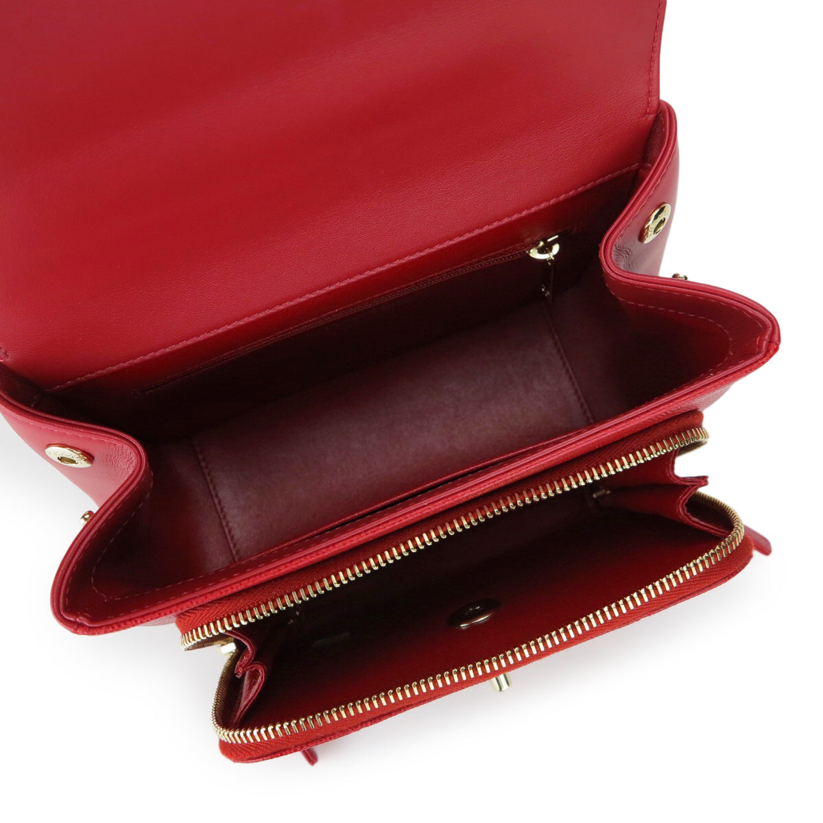 Small Business Affinity Flap Bag in Red Caviar