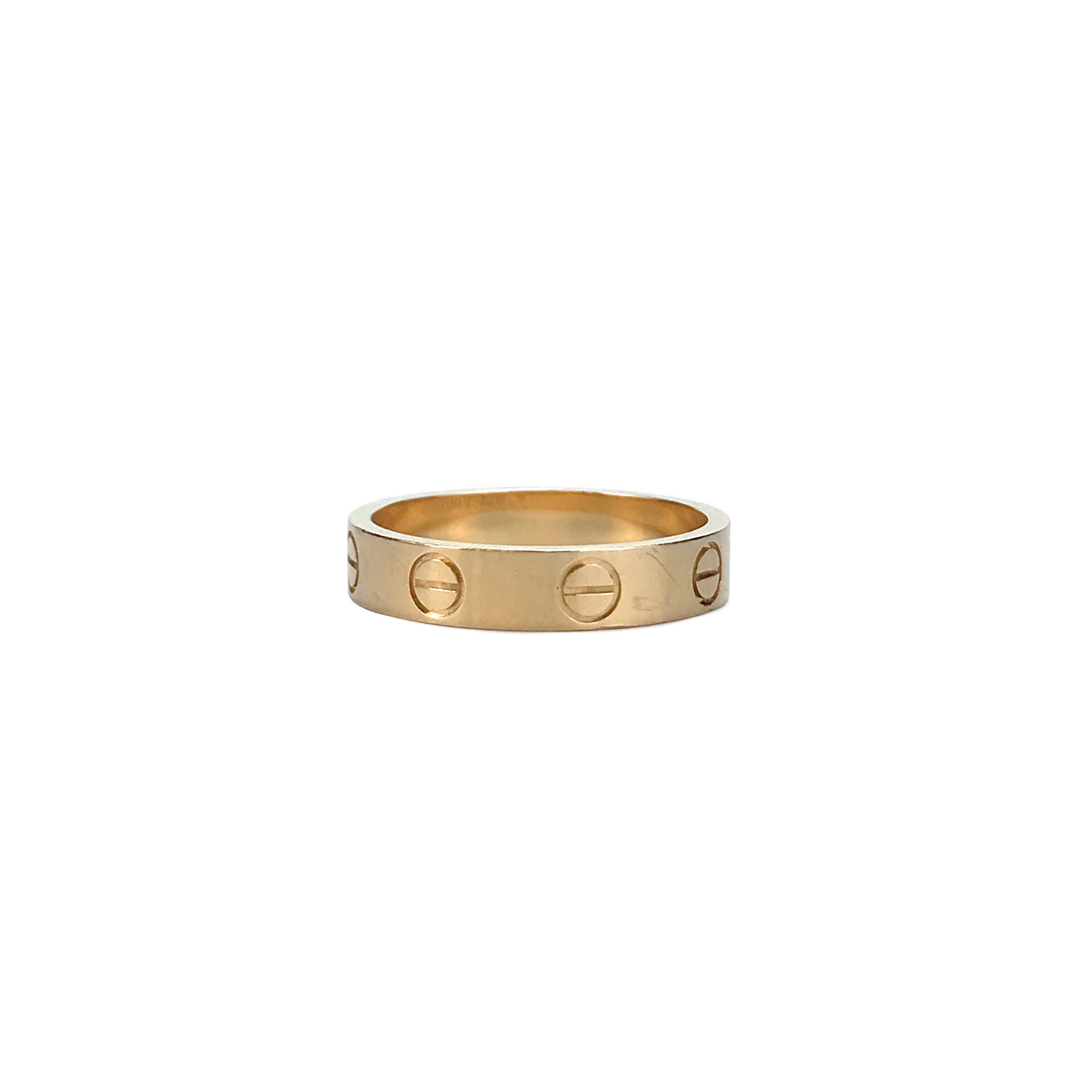 Love Ring Wedding Band in 18k Pink Gold