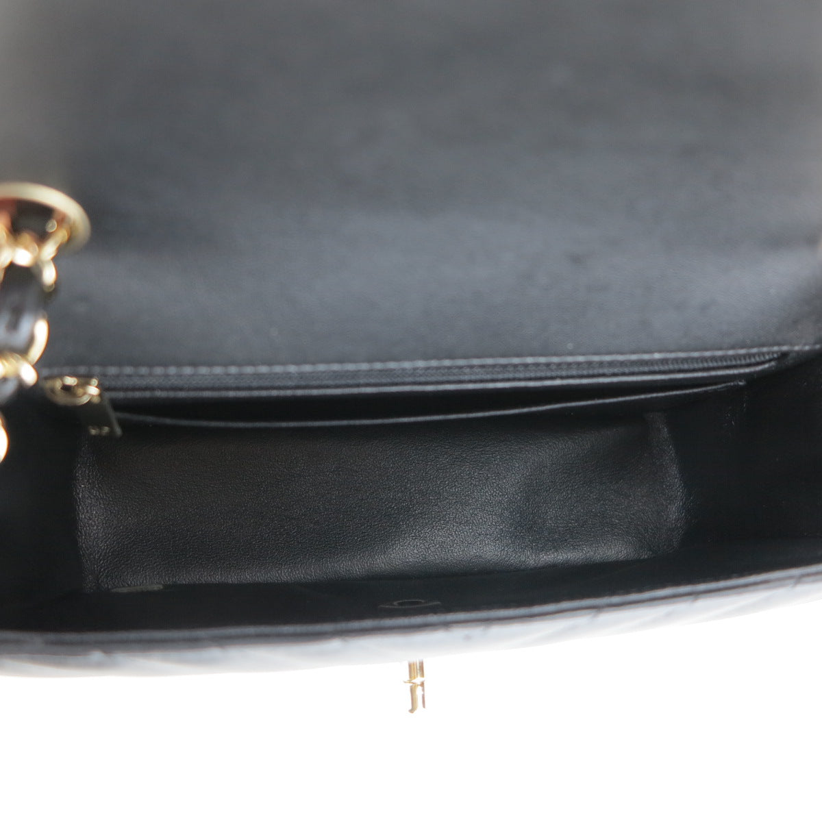 Mini Rectangular Flap Bag in Black Lambskin