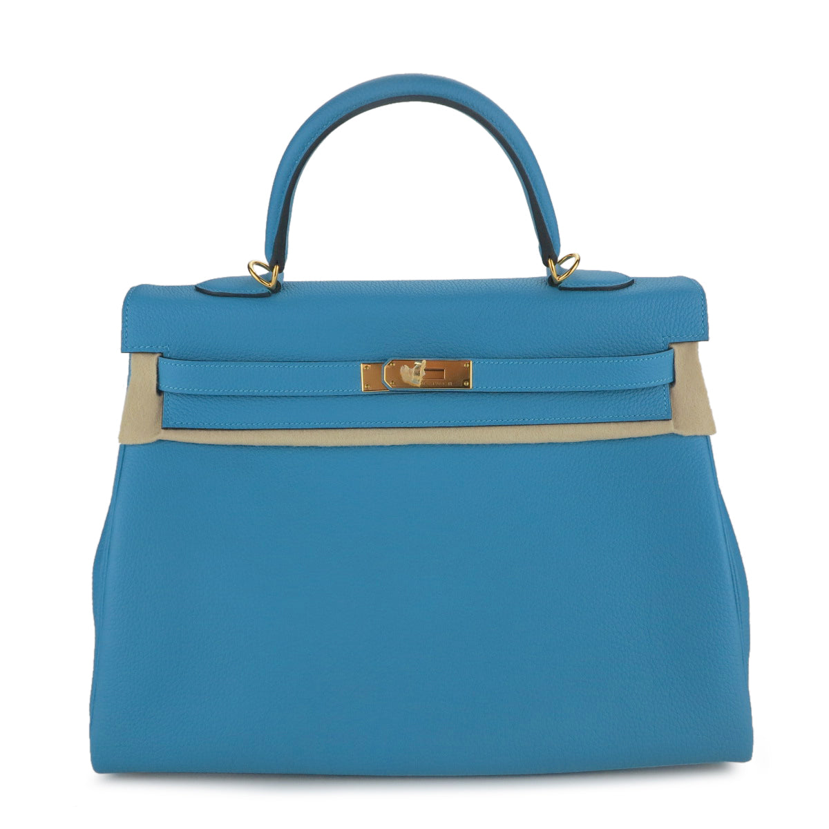 Kelly 35 in Turquoise Togo Leather