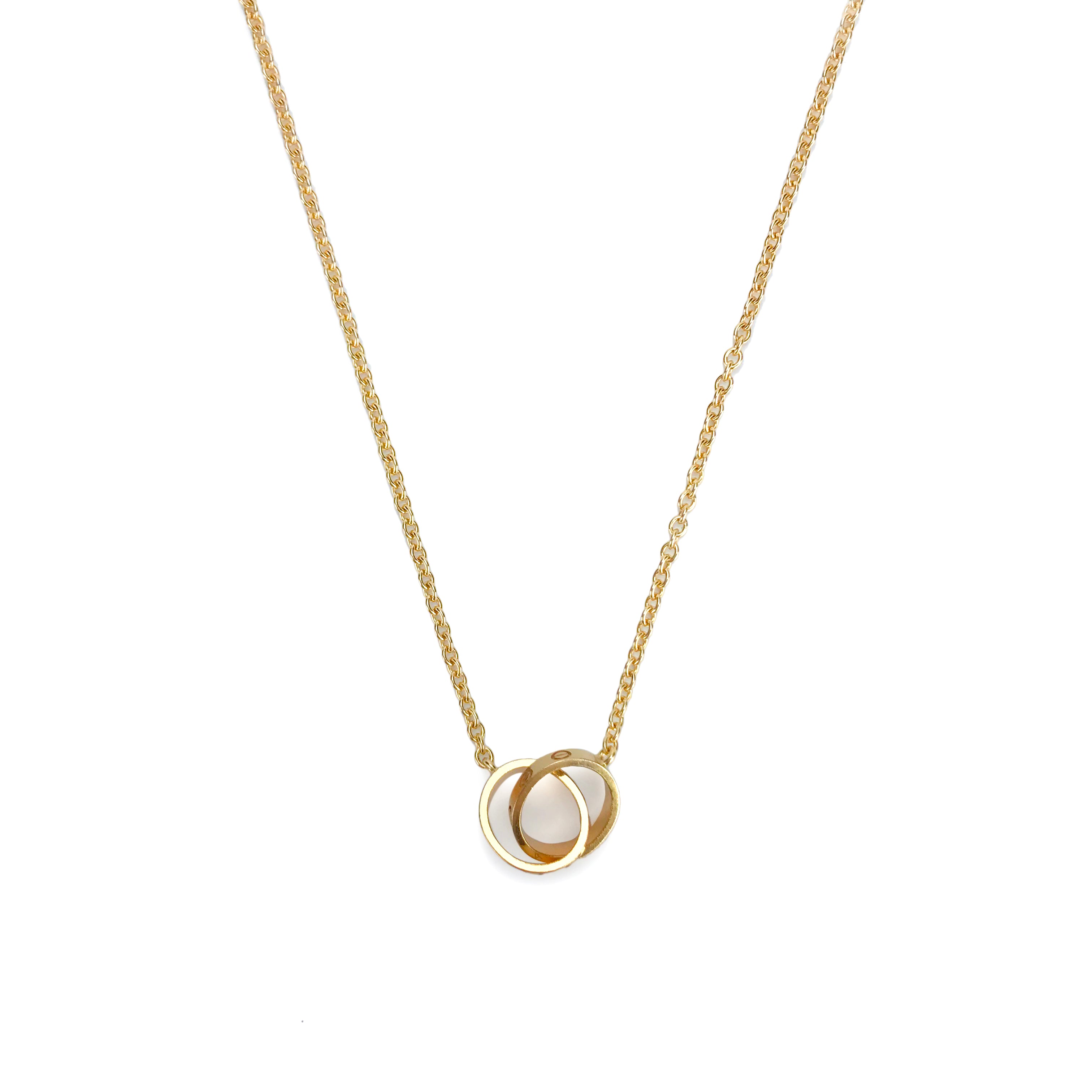 Interlocking Love Necklace in 18k Pink Gold