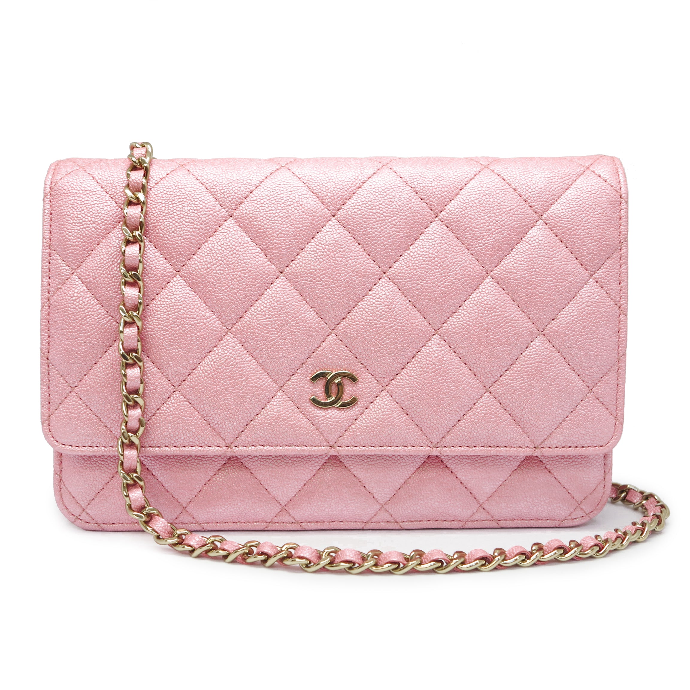 Wallet On Chain WOC in Iridescent Pink Caviar
