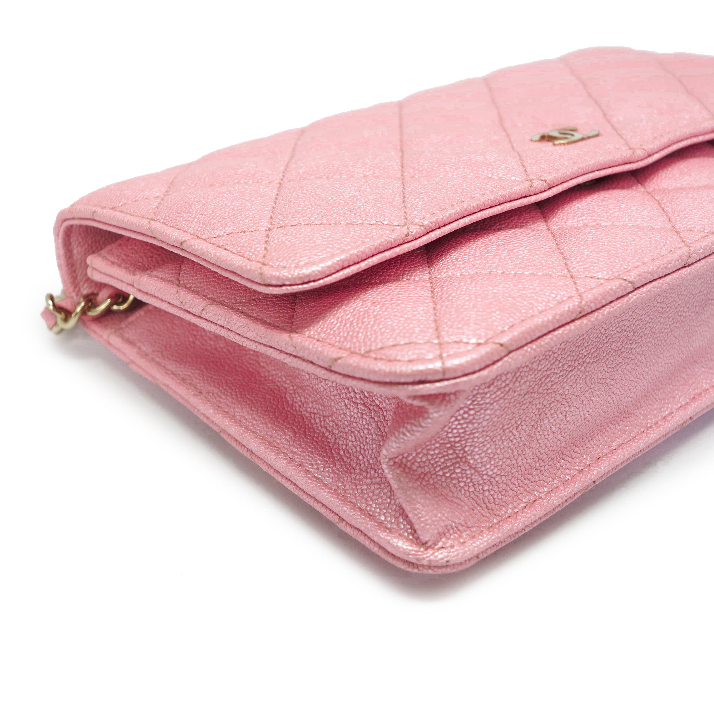 Wallet On Chain WOC in Iridescent Pink Caviar