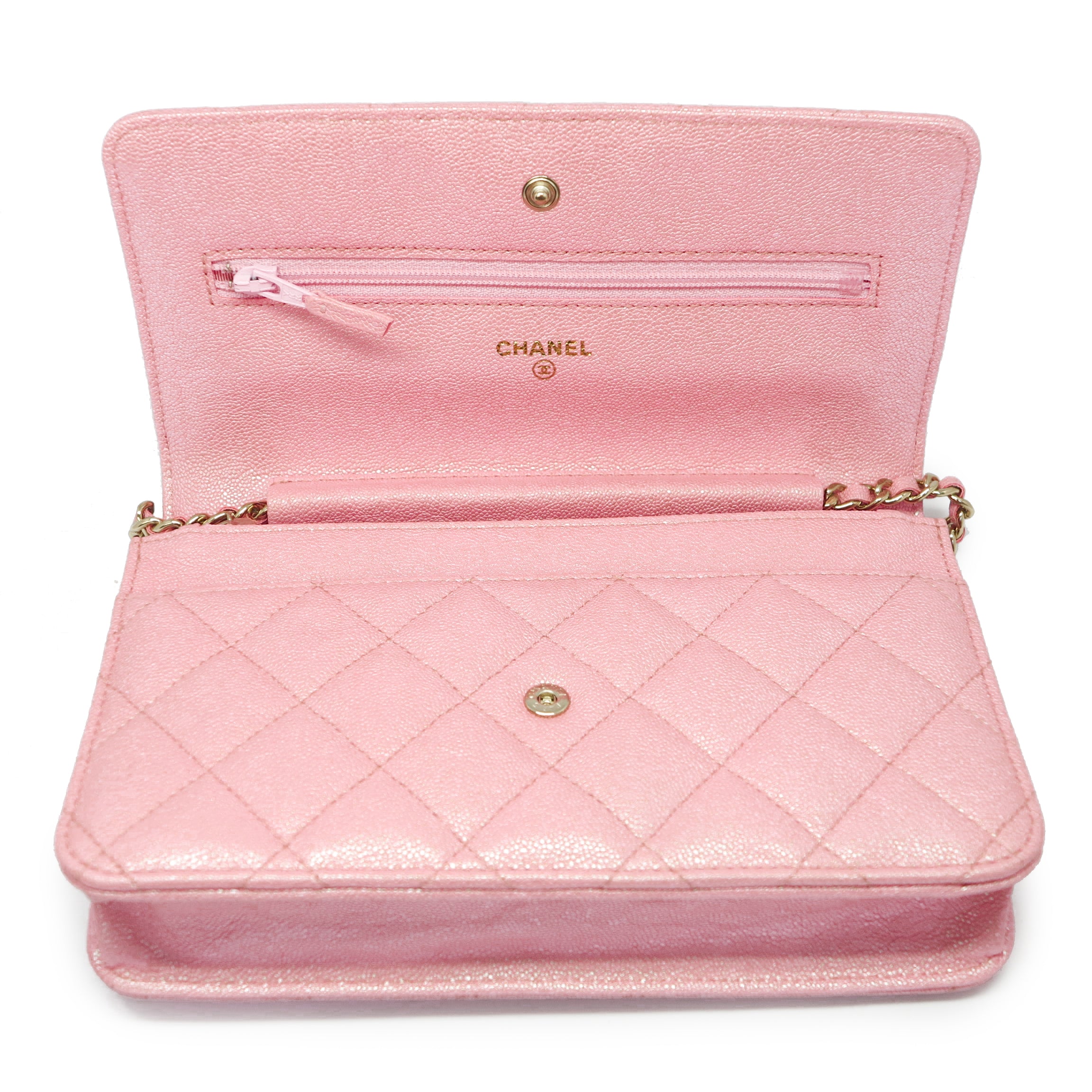 Wallet On Chain WOC in Iridescent Pink Caviar
