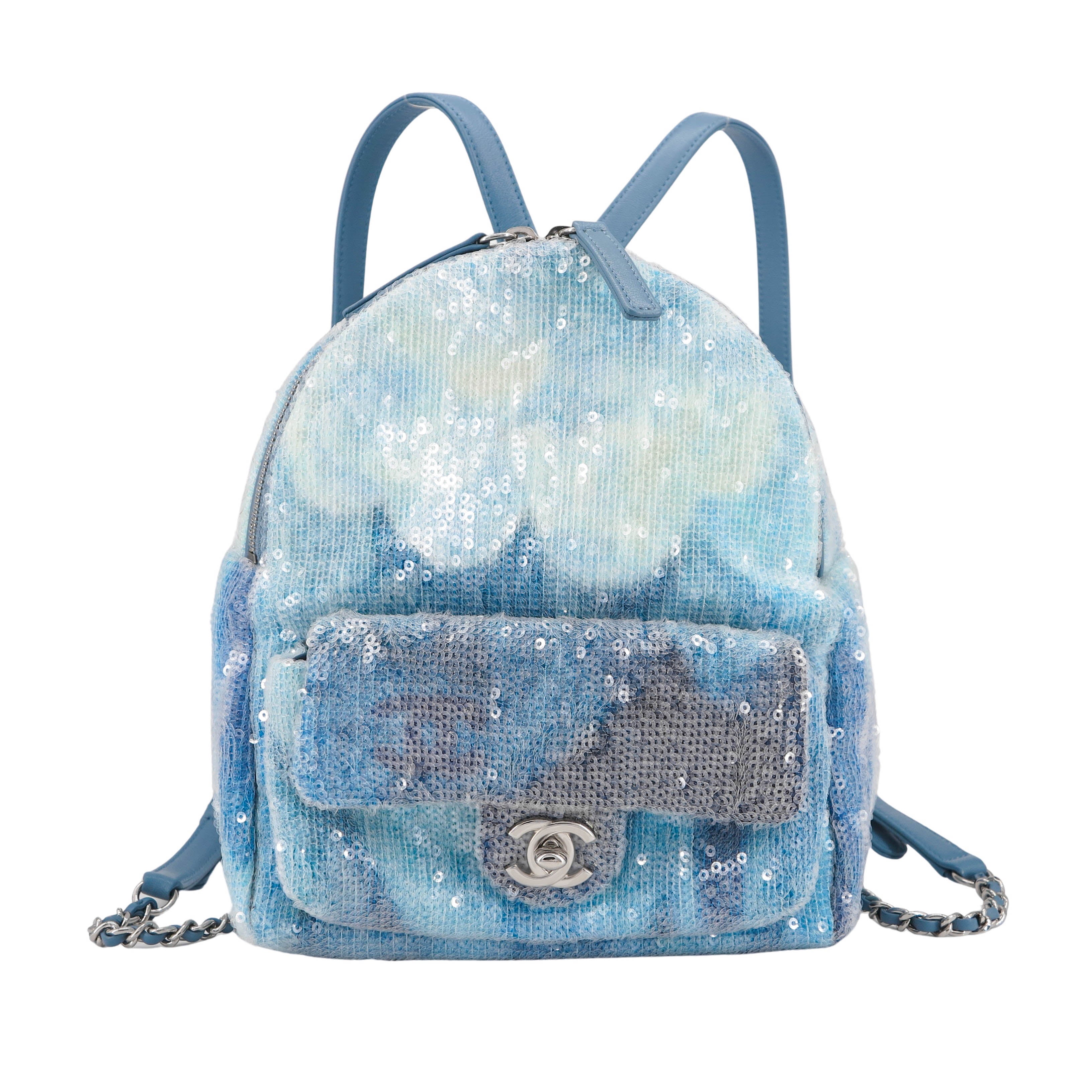 18S Blue Sequin Waterfall CC Backpack