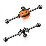 pumpkin black industrial barbell