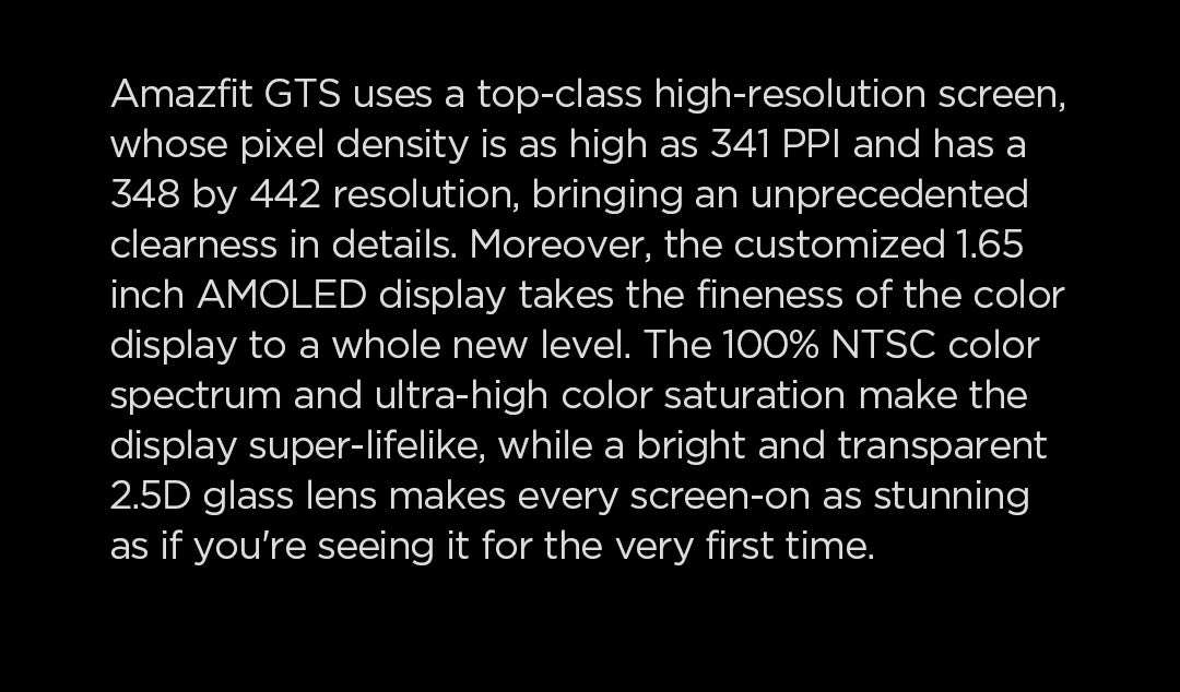 Amazfit GTS smart watch