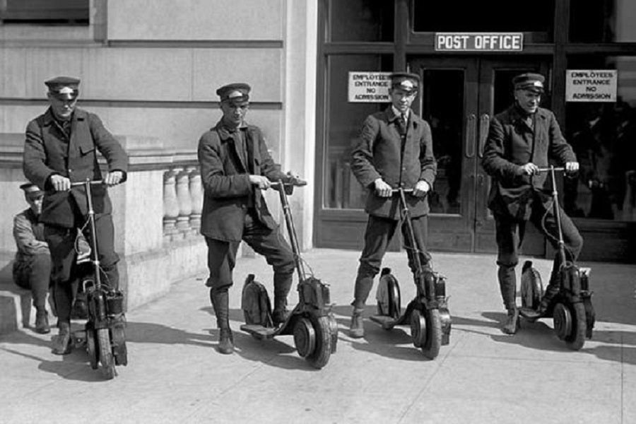 The first electric scooter in the world