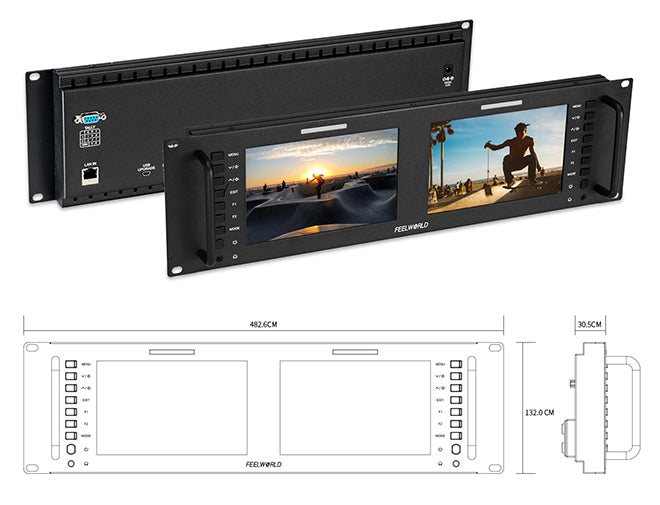 dual monitor rack mount