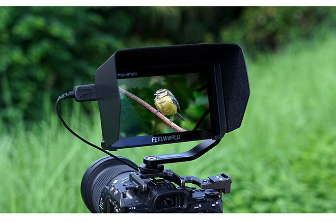 monatóir seachtrach do cheamara dslr