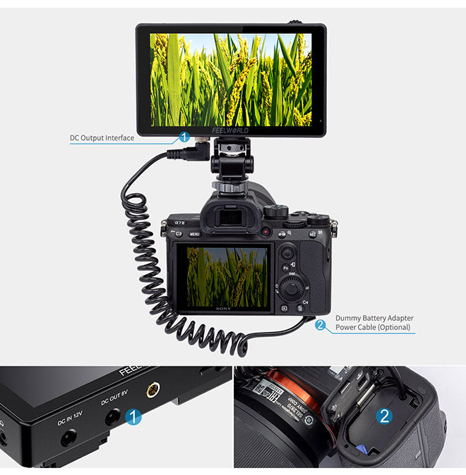 monitor extern pentru camera video