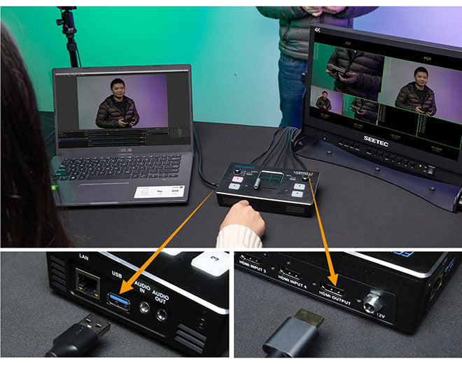 USB interface and HDMI output