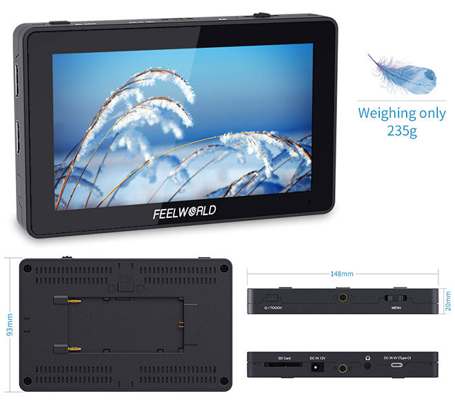 FEELWORLD F6 PLUS 5.5” 3D LUT Touchscreen 4K HDMI Camera Field 