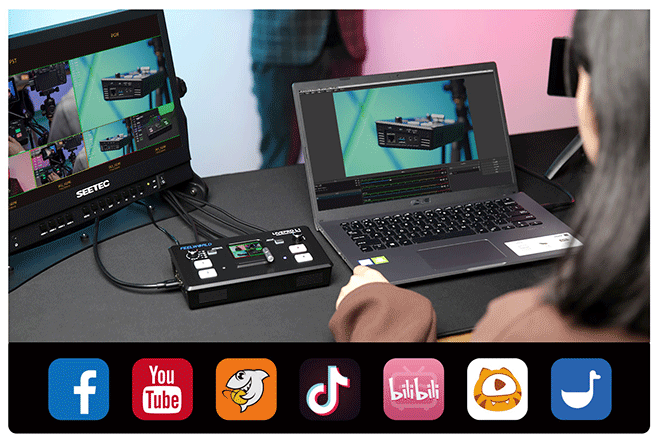 PC/タブレット PC周辺機器 FEELWORLD LIVEPRO L1 V1 Multi Camera Video Mixer Switcher USB3.0 